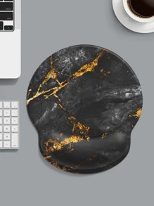 Marble Print Mouse Pad With Wrist Rest