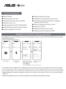 ASUS Wireless In-Ear Active Noise-Proof Earbuds, Built-In Microphone, Immersive Sound, Long Battery Life With Charging Case, Ideal For Gaming - Black - View 4