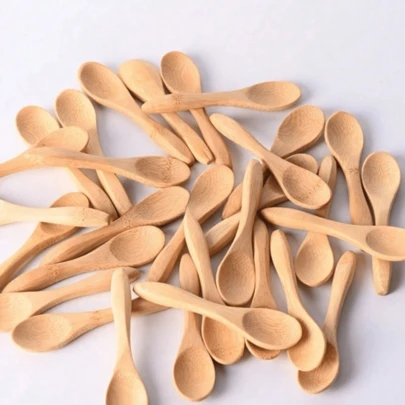 10/20pcs Mini Bamboo/Wooden Spoons, 3.54 * 0.79 Inches, Dessert Spoons/Tea Spoons/Coffee Spoons/Ice Cream Spoons/Condiment Spoons, Round Handle