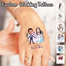 Bộ 10/20/30/60 miếng hình xăm dán tạm thời tùy chỉnh ảnh và tên, hình xăm dán chữ cá nhân hóa, hình xăm dán mặt cô dâu, hình xăm dán tạm thời tiệc độc thân, hình xăm dán mặt sinh nhật, quà tặng tiệc tùng - hình xăm dán mặt cá nhân hóa, quà sinh nhật, quà Giáng sinh, đồ trang trí Giáng sinh, quà Lễ Tạ ơn, quà Năm mới, đồ trang trí tiệc, phong cách nữ tính. - Nhiều màu - Xem 3