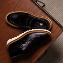 Stylish Men's Dress Shoes - 黑與白 - 查看 2