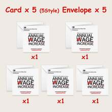 1/5 PCS, Funny Wage Increase Birthday Card, Old Age, For Him, For Her, Mum Dad, Strike, 40 50 60 70Th Birthday Cards, Rude Cards For Dad Including Envelope