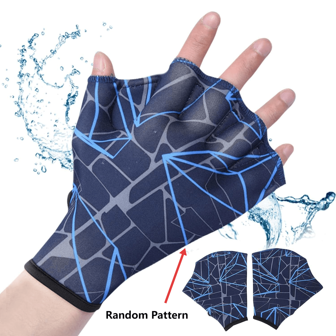 1 par de guantes de natación con palmas de mano, aletas para las manos, aletas de buceo, paletas de mano con dedos con rejilla, en tallas S/M/L para un agarre mejorado, equipo de entrenamiento de agua con diseño geométrico vibrante y textura de buceo, mezcla duradera de nailon/goma, paletas auxiliares de natación, equipo de ejercicio aeróbico, guantes protectores, guantes de lavado, suministros de natación unisex para buceo, esnórquel y surf en interiores y exteriores