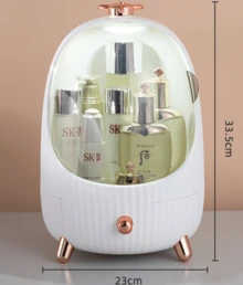 GLOBAL Z-A 桌上型化妝品收納盒，大容量化妝品收納盒，化妝品收納盒，指甲油和珠寶收納盒，透明壓克力盒 - BLANCO G 23*33CM - 查看 1