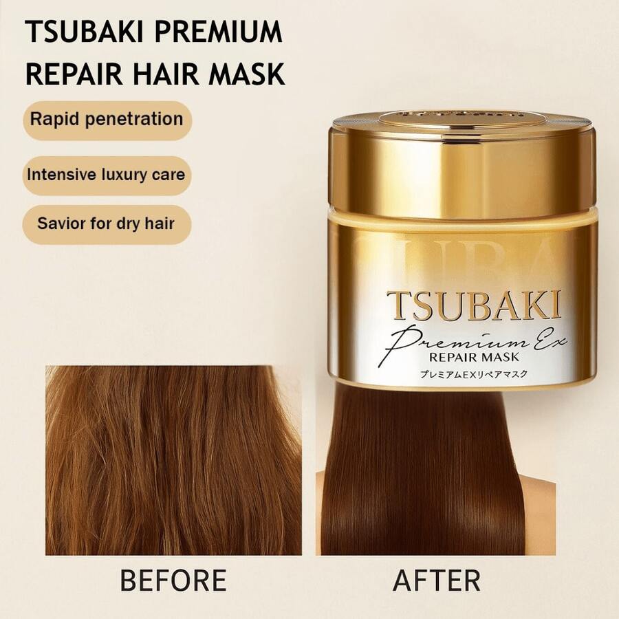 Tsubaki Premium Repair Hair Mask 180G - Black - View 1