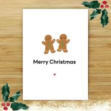1 Pc Day Gingerbread Merry Christmas Greeting Cards For Father, Mother, Family, Colleagues, Classmates - Blessings Of Warmth, Humorous Blessings, Merry Christmas - Multicolor - View 3