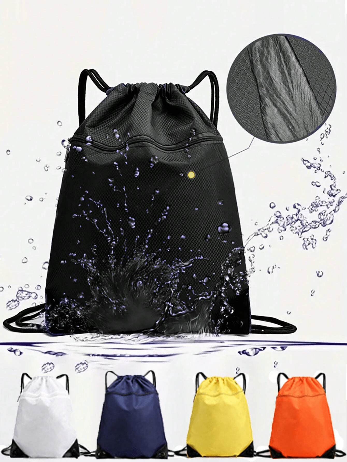 1 件防水抽绳背包，适用于户外运动健身，防水抽绳背包，干湿分离 - 非常适合运动、游泳和旅行，耐用防水抽绳背包，适合户外运动和健身，运动包，篮球学校用品，适合学生运动包，轻便抽绳背包，运动背包，适合度假运动，返校健身包，跑步配件，女士运动包 - 彩色 - 查看 1