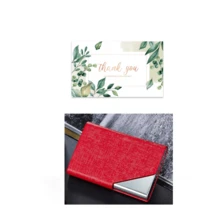 斜面不锈钢名片夹，时尚翻盖名片信用卡ID卡夹，返校季