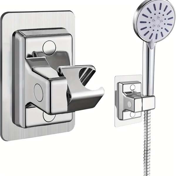 Adjustable Shower Head Holder Wall Mounted With Adhesive - Classic Bathroom Hand Shower Bracket