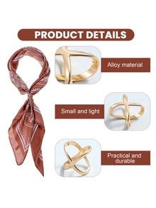 Khóa cài khăn lụa hình móng ngựa đơn giản và thanh lịch dành cho nữ, khóa cài khăn bằng kim loại, khóa cài hình móng ngựa, khóa cài khăn lụa hình móng ngựa đơn giản, kẹp khăn vàng bạc, ghim cài khăn lụa, khóa cài khăn choàng cho nữ và quà tặng. - Nhiều màu - Xem 2