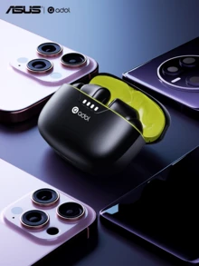 ASUS 华硕无线入耳式耳塞，高清音质，内置麦克风，佩戴舒适，电池续航时间长，是音乐和游戏的理想选择 - 黑色 - 查看 9