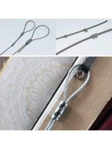 10 قطع مشابك كراكبينر من الفولاذ المقاوم للصدأ قابلة للتعديل بفتحتين مزدوجتين، إكسسوارات معدنية للمنزل والمكتب والخارج والتخييم - مشابك لتعليق الكابلات بأمان، مشابك معدنية عصرية - متعدد الألوان - مشاهدة 5