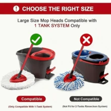 Micro Fiber Rotating Mop Replaces Head Cover, White, Washable And Durable Mop Cloth, Efficiently Cleans Floors - Suitable For Both Dry And Wet Cleaning And Dust Removal - Suitable For Living Rooms - Household Cleaning Tools - 白色 - 查看 2
