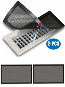 2/4/8pcs PVC Floor Vent Magnetic Vent Covers, Magnetic Exhaust Mesh Covers, Home HVAC Vent Anti-Insect Mesh, Wall/Ceiling/Floor Vent Filters, Durable And Stylish Ventilation Solutions, Modern Ventilation Covers, Durable Mesh Material - Black - View 12