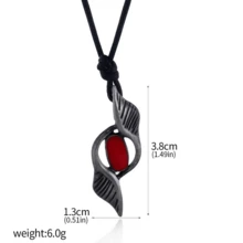 1 pieza Colgante collar de Dante de Devil May Cry 5 con gemas rojas y azules, collar de cuerda larga, regalos vintage para hombres - Multicolor - Ver 16