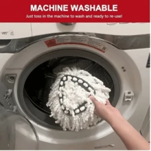 Micro Fiber Rotating Mop Replaces Head Cover, White, Washable And Durable Mop Cloth, Efficiently Cleans Floors - Suitable For Both Dry And Wet Cleaning And Dust Removal - Suitable For Living Rooms - Household Cleaning Tools - 白色 - 查看 7