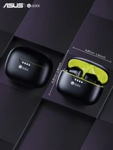 ASUS 华硕无线入耳式耳塞，高清音质，内置麦克风，佩戴舒适，电池续航时间长，是音乐和游戏的理想选择 - 黑色 - 查看 3