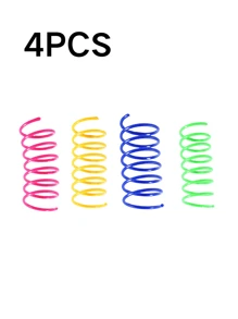 4/16 PCS Of Cat And Dog Chewing And Chasing Spring Toys, About 5cm, Sturdy And Bite-Resistant, Fun And Interesting To Enhance Relationships With Pets, Suitable For Indoor And Outdoor Pet Toy Supplies