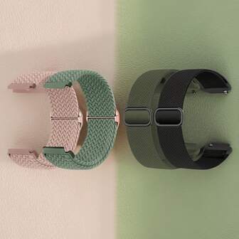 4 Packs 18mm Watch Band Quick Release Sport Nylon Braided Stretchy Loop Strap Compatible With Garmin Venu 3S/Venu 2S/Forerunner 265S/Forerunner 255S/Vivomove 3s/Vivoactive 4s/Move3S/Active S Band For Woman Man,Sport Watch Band Compatible With Hua Wei Watch GT4 41mm/GT5 41mm/GT5 Pro 42mm,Compatible With Fossil GEN6 42mm/Fossil Women's Sport,Compatible With Other Braided Watch Band A Width Of 18mm