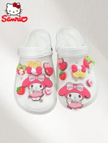 Sanrio Akcesoria do butów w stylu jaskiniowym, klamra do butów w kształcie krzyża DIY, odpinane akcesoria do butów, odpowiednie na sezon letni, zimowy, wiosenny i jesienny.