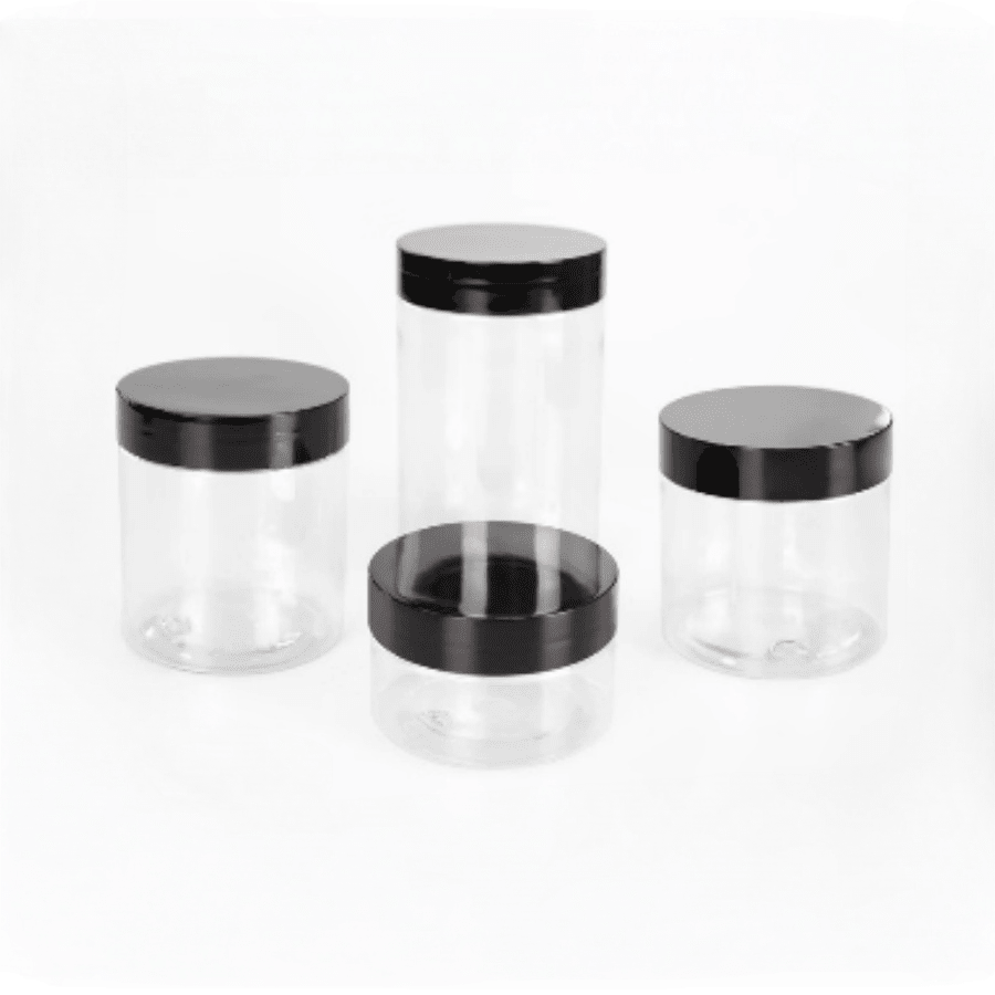 2pcs 7.1cm Diameter Plastic Storage Jars With Lid, Paint, Cream, Facial Mask & Cosmetic Sampling Containers, Transparent PET Wide Mouth Bottles