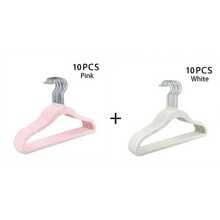 20/10 pezzi Grucce in velluto per vestiti di bambini, rastrelliera per asciugatura resistente e antiscivolo, grucce adatte per neonati, bambini piccoli e vestiti di bambini, grucce per armadi dal design sottile, adatte per la conservazione domestica