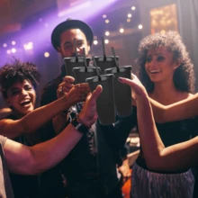 5 Pack 24 Oz Plastic Tumblers With Lids And Straw, Reusable Discolor Cups,Glitter Plastic Cups For Cold Drink Iced Coffee, Adults And Children Parties Birthday Slumber Party Supplies - Đen 5 GÓI - Xem 5