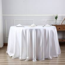 1 Stück glatter Satin-Tischdecke für Hochzeitsfeier Dekoration, einfarbige Tischdecke für Bankette, Geburtstags-Party Hintergrund