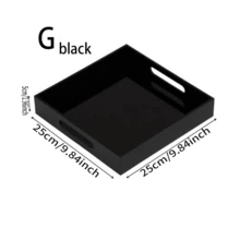 1 conjunto de organizador de bandeja de acrílico transparente/preto, suporte para cosméticos, joias, maquiagem, banheiro, cozinha, balcão, luz de luxo - Multicolorido - Ver 19