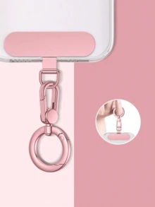 360°旋转不锈钢手机挂绳配件，可拆卸金属环扣钥匙扣，适用于智能手机壳，超薄喷漆夹式手机支架，是送给母亲、家人、朋友的理想生日礼物 - 彩色 - 查看 11
