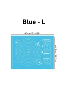 1Pc Silicone Kneading Mat - Non-Stick & Waterproof, Easy To Clean, Foldable, Blue/Purple/Pink Options, Perfect For Cookies, Dough, Cake & Chinese Pastries, Essential Baking Tool For Home Chefs & Baking Enthusiasts, Great For Christmas, Easter & Thanksgiving - Multicolor - View 14