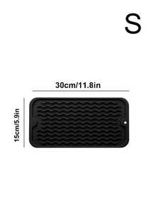 1Pc/2 Pcs Non-Slip Silicone Dish Drying Mats, Kitchen Countertop Drain Mats, Heat Resistant Silicone Mats (16" X 12", 12" X 6"), Suitable For Kitchen Countertops Or Sinks, Refrigerator Or Drawer Liners, Easy To Clean - Multicolor - View 12