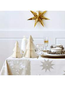 Set di 3 decorazioni da tavolo per albero di Natale in carta a forma di alveare 3D, palla di fiori di carta 2025, decorazione multifunzionale per casa, ufficio, cucina, feste, matrimoni, compleanni e attività stagionali, decorazione per centro tavola, decorazioni natalizie per la casa, regali di Natale, decorazioni natalizie per la stanza, decorazioni natalizie invernali