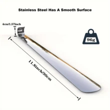 Extra langer 11,8 Zoll Schuhlöffel aus Metall – robuster Stiefelhelfer | Unisex-Schuhlöffel, Reise-Schuhlöffel, Geschenk für Männer/Frauen