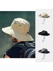 1 渔夫帽 旅行探险防水速干户外帽 太阳帽 盆帽 现货 夏季户外徒步遮阳帽 周长：约54-59cm