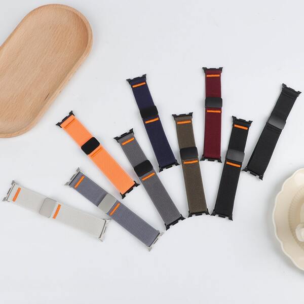 1 Stück Nylon Magnetverschluss Armband kompatibel mit Samsung Galaxy Watch 8 Band 40mm/44mm/Classic Herren/Damen, schweißfest & schnelltrocknend Armband kompatibel mit Samsung Watch 8 Band 40/44mm Smartwatch Zubehör