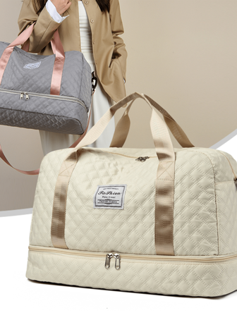 Borsa da viaggio e per viaggi di lavoro, leggera, resistente all'acqua, con ampia capacità, separazione di parti asciutta e bagnata di alta qualità, borsa da viaggio sportiva a tracolla adatta per l'uso durante i viaggi all'aperto