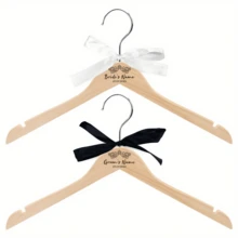 2pcs/Set Wooden Wedding Clothes Hangers, Customized Wedding Dress Hanger, Suit And Garment Hangers, Bride And Groom Hangers, Ideal For Wedding Gowns And Tuxedos, Wedding Accessories, Engraved,Stainless,Colorful,Cute,Adorable,Funny,Kawaii,Y2K,Stylish,Unisex,Casual,Custom,Personalized,Unique,Customized,Ideal Gifts For Him,Ideal Gifts For Her,Her,Boyfriend,Girlfriend,Family,Friends,Vacay Vibes - Multicolor - View 14