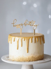 1PCS/3PCS/5PCS 新款创意生日蛋糕装饰亚克力蛋糕插卡