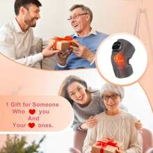 可充电加热膝盖按摩器，腿部按摩器，带可调节加热和振动功能，4 档温度和 3 档强度设置，适用于膝盖、肩膀和肘部，是馈赠亲朋好友的理想之选，膝盖按摩器，电动按摩器 - 彩色 - 查看 8