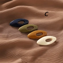 4 件椭圆形塑料彩色别针、围巾夹、时尚胸针配件 - 彩色 - 查看 9