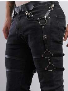 Men's Leather Leg Harness,Men Harness Leather,Man's Harness Strappy,Halloween Costumes,Men's Sexy And Costume Accessories