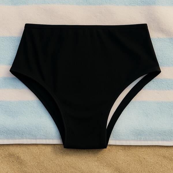 Calcinha Biquíni Hot Pant Preta  Cintura Alta, Conforto e Estilo