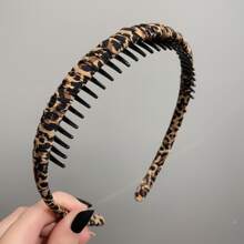 3pcs Women Leopard Print Headbands Hair Accessories, Hair Band, Hair Hoop, Autumn