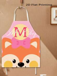 1pc Fashionable, Cute, Durable & Customizable Text Apron, Great For Enhancing Kitchen Ambiance And Creating A Happy Cooking Experience, Ideal Gift For Couples, Girlfriends Or Friends