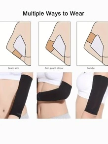 1pc Slimming Arm Sleeves, Arm Elastic Slim Upper Arm Compression Shapers, Wraps Sport Fitness Arm Shapers For Women Girls Weight Loss