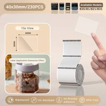 Niimbot Transparent Thermal Label Paper Self-Adhesive Sticker Waterproof For Niimbot B1 B21 Mini Portable Printer For Office Home Label Maker