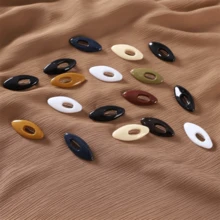 4 件椭圆形塑料彩色别针、围巾夹、时尚胸针配件 - 彩色 - 查看 7