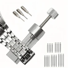 1pc Steel Watch Band Remover + 4 Raw Ears Each Of 14-22mm,Adjust The Watch Strap,Watch Strap Repair And Removal Tools,Watch Chain Disassembly, Strap Removal Tools For Shortening Watch Strap Adjustment