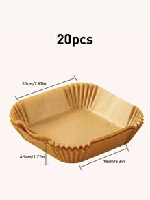 20/50/100/500 stuks wegwerpbare airfryer bakjes, waterdicht, oliebestendig, antiaanbaklaag, hoogwaardig bakpapier, ideaal voor Halloween, kerstgebak, zelfgebakken zoetigheden, familiebijeenkomsten, feestjes, keuken en bakkerij, geschikt voor friet, gefrituurde kip, gebak, brood en meer